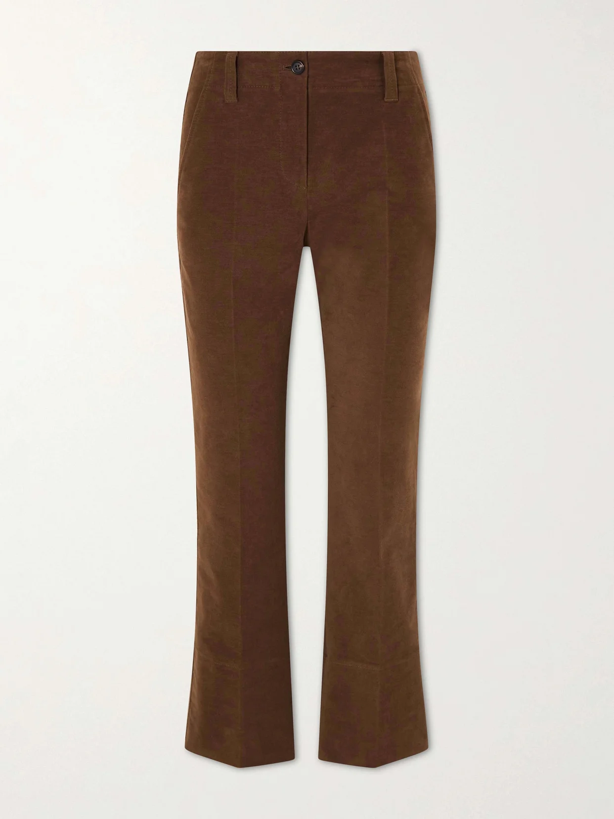 Cropped Cotton-blend Flared Pants - 1