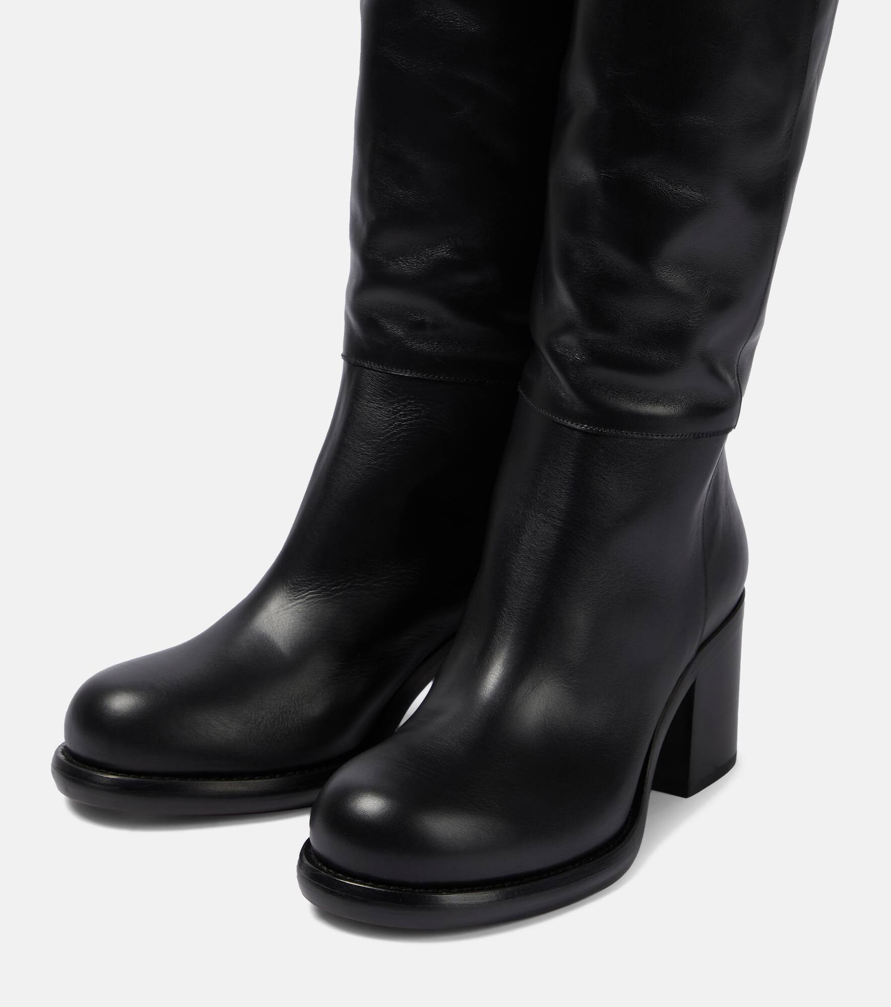 Leather over-the-knee boots - 5