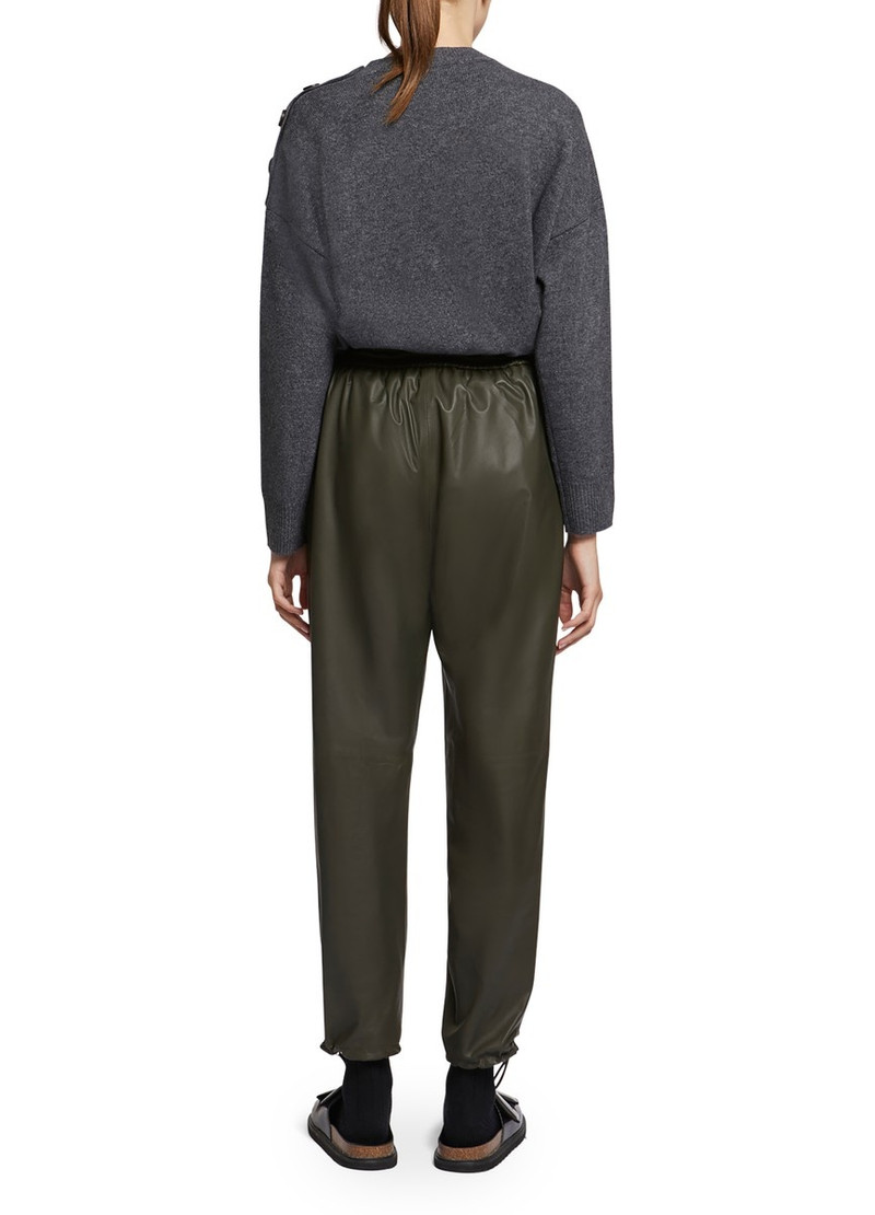 Lamb leather joggers 4