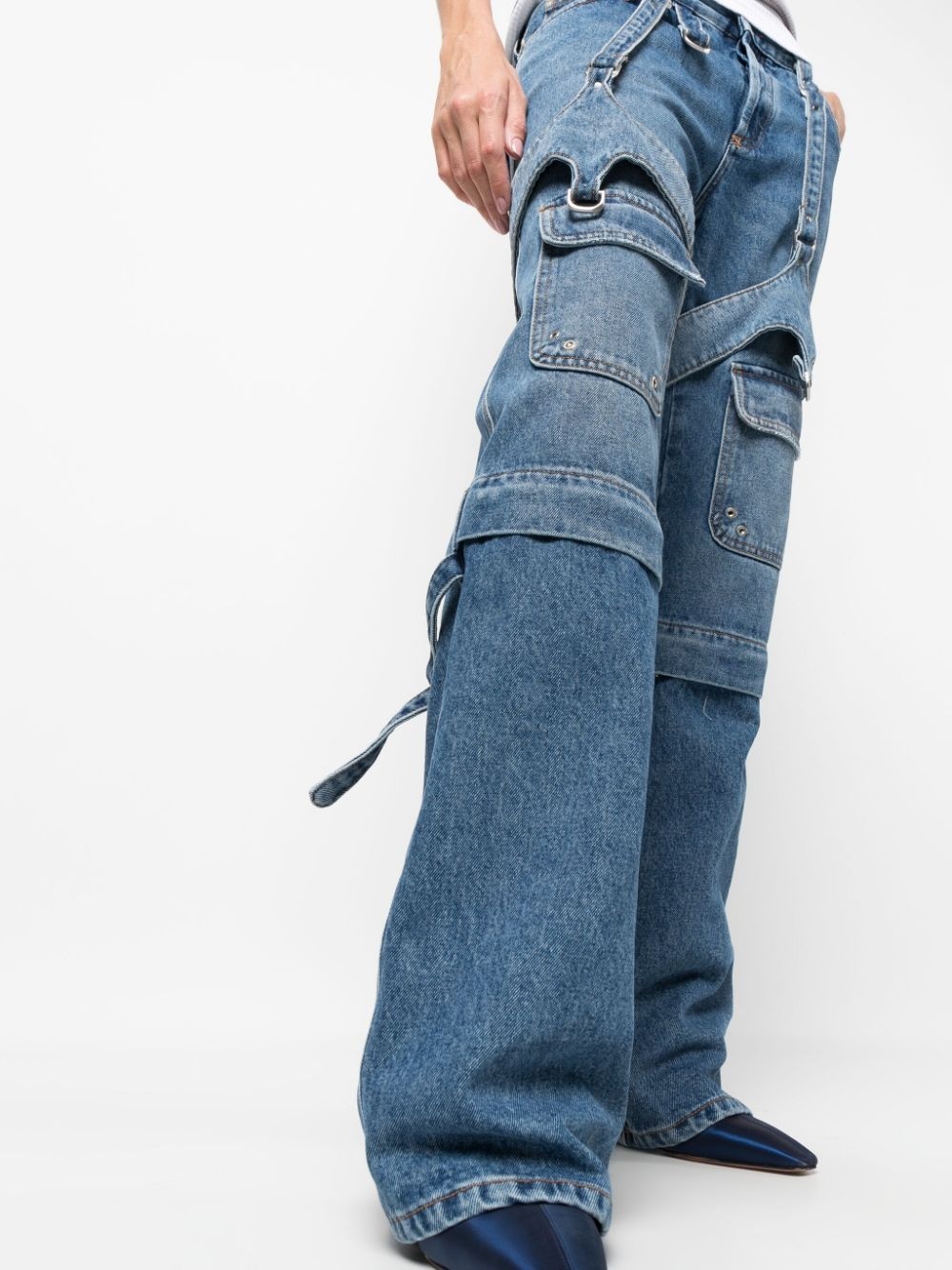 Cargo Zip straight-leg jeans - 5