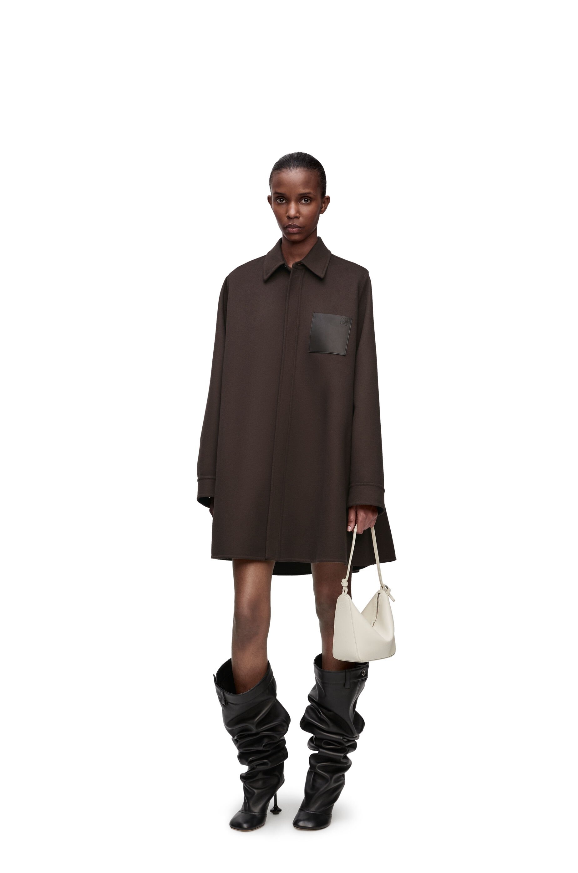 Trapeze coat in wool and cashmere - 2