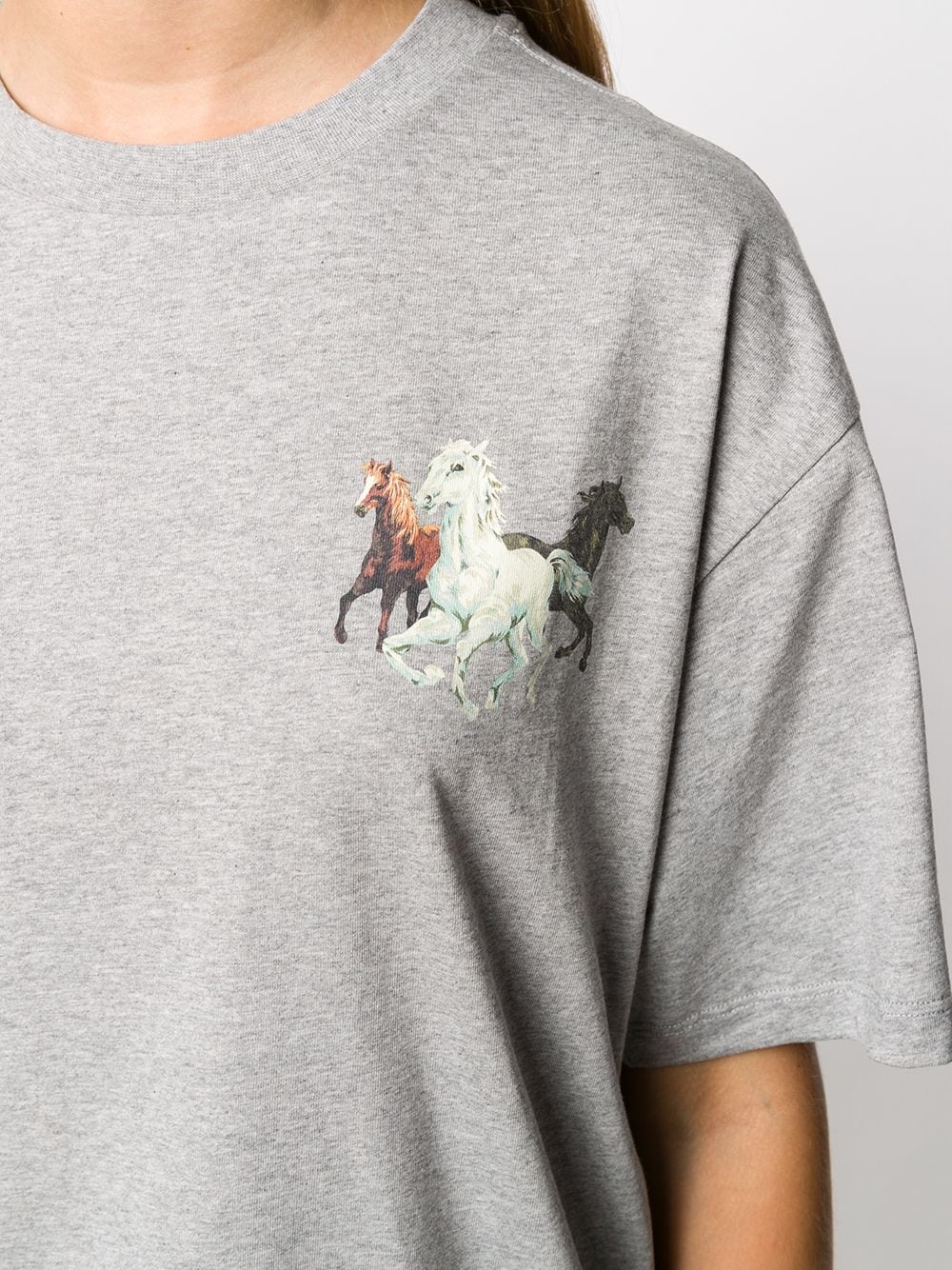 horse-print cotton T-shirt - 5