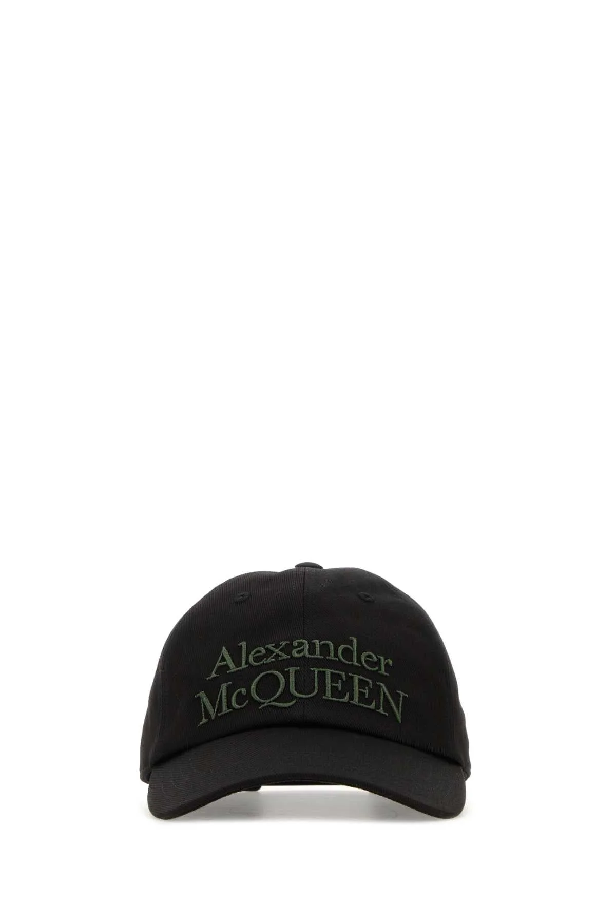 Alexander Mcqueen Men Black Cotton Baseball Cap - 1