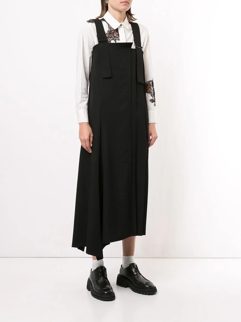 suspender wool dress - 3