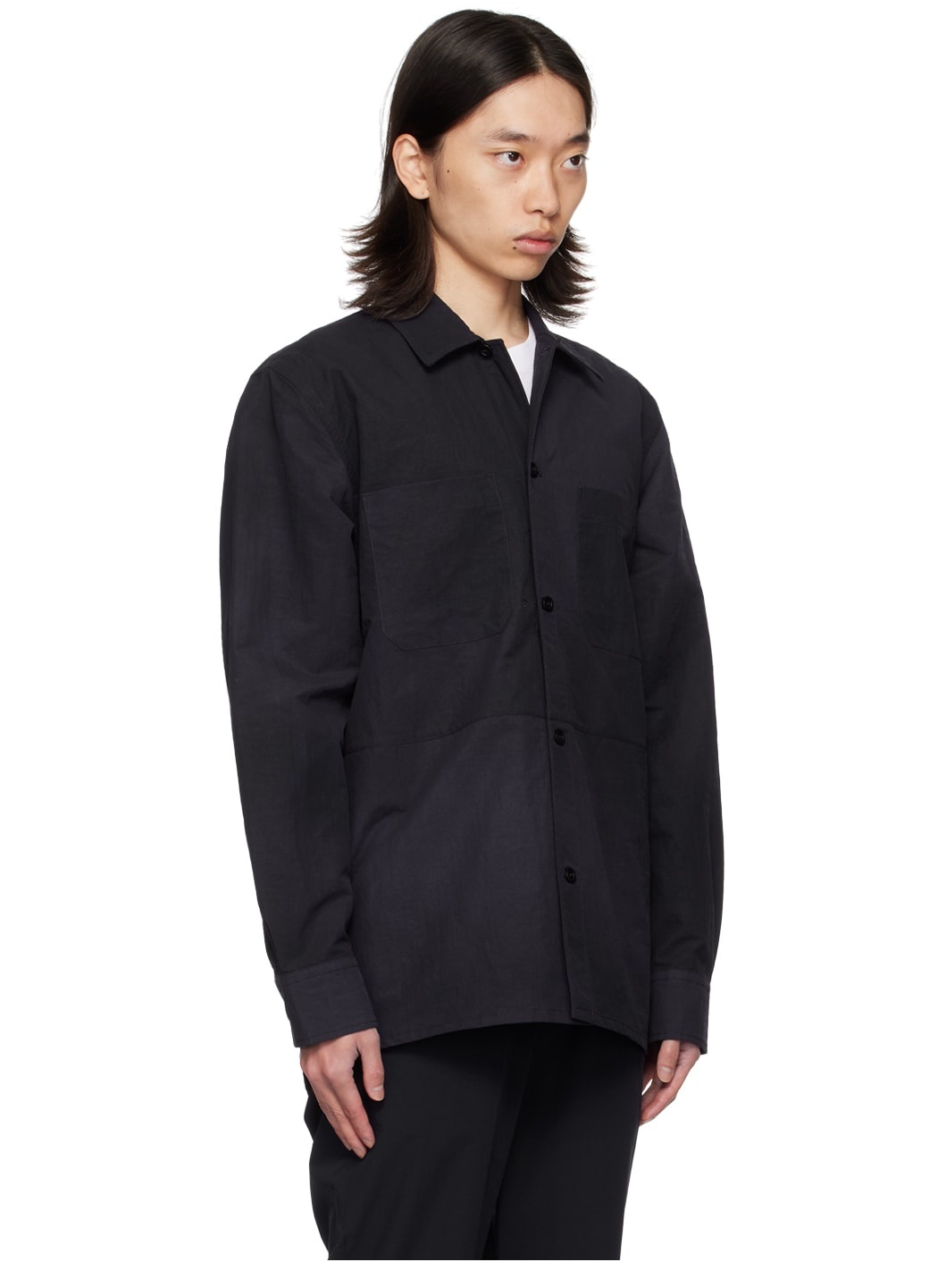 Navy Ulrik Wave Dye Shirt - 2