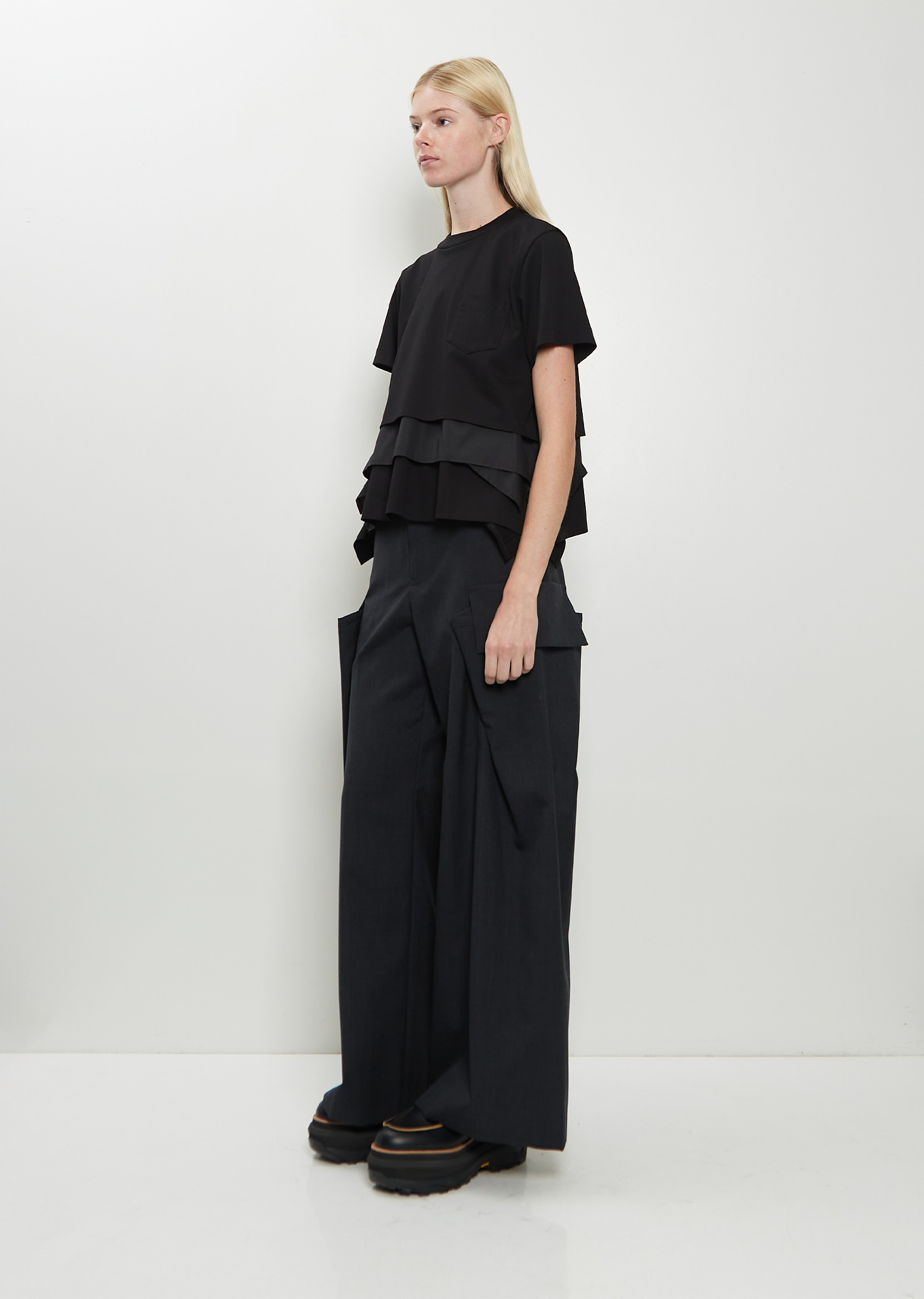 Poplin x Cotton Jersey T-Shirt - 4
