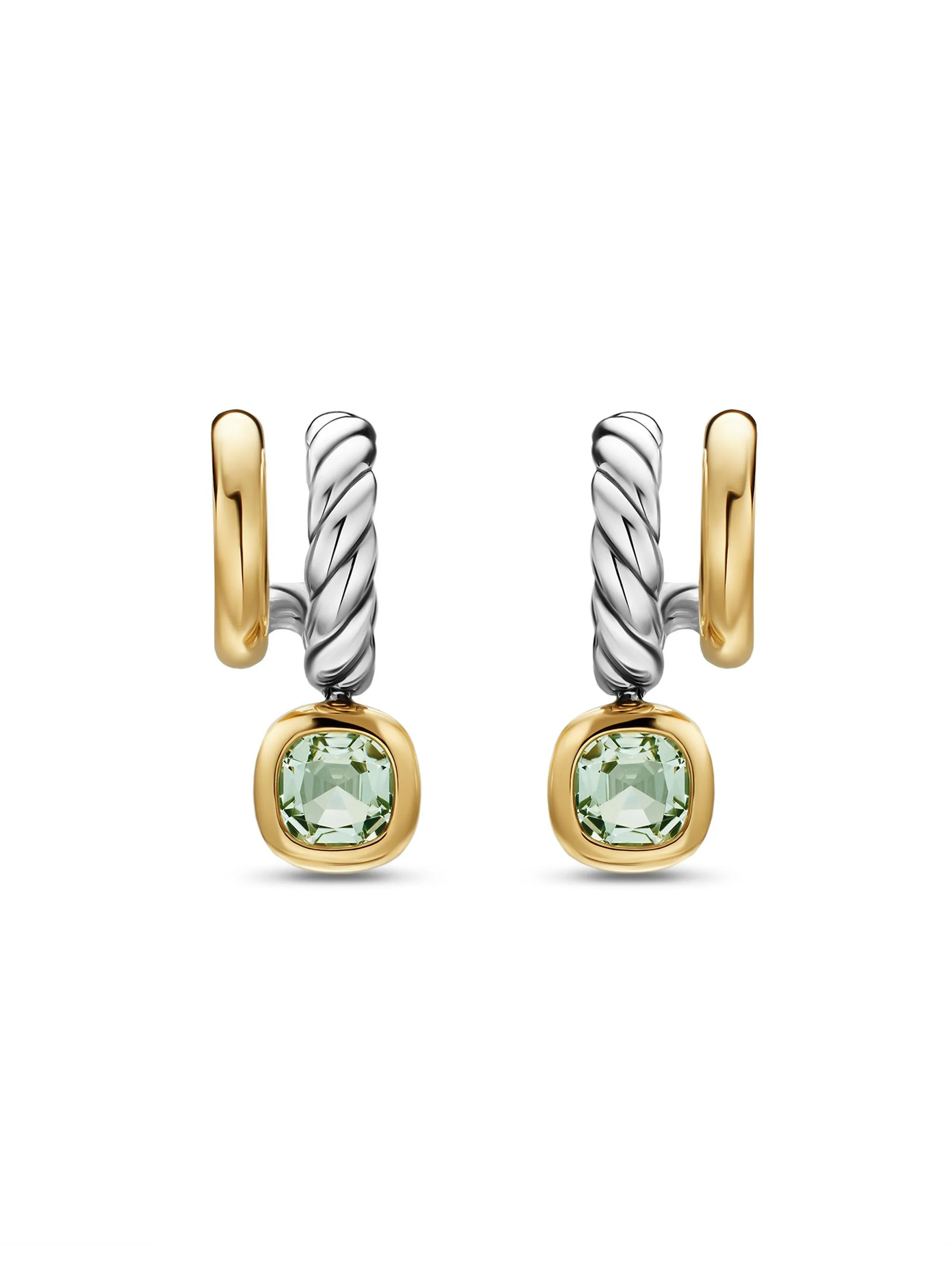 Women's DY Mercer Color Two Row Drop Earrings in Sterling Silver - New Prasiolite - 1