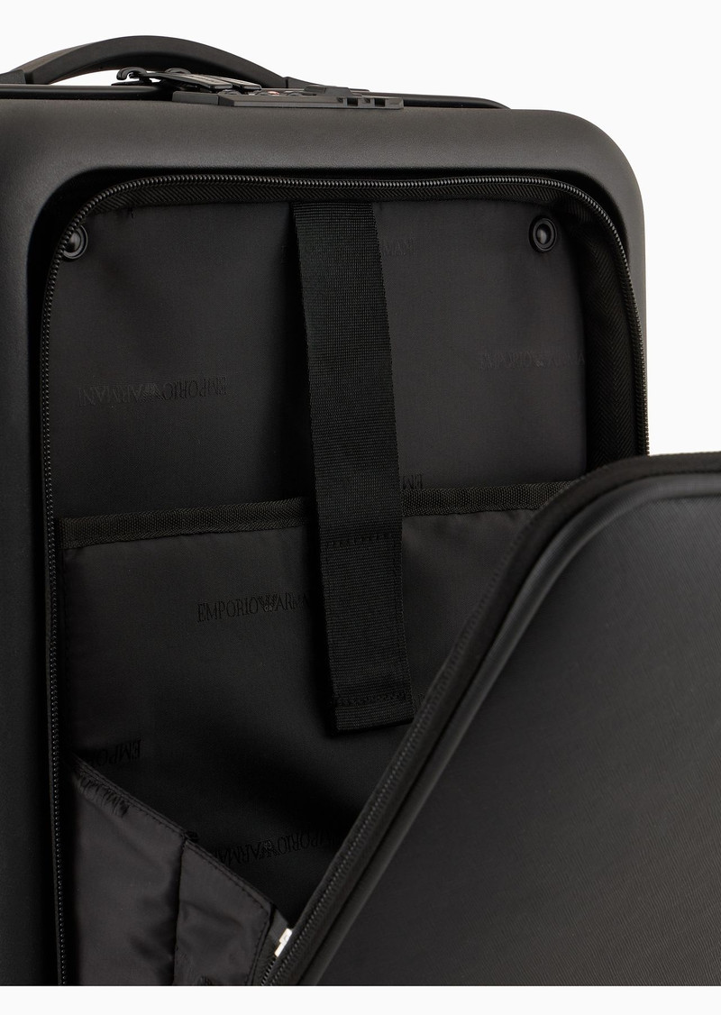 ABS carry-on case with Saffiano detail and eagle plate 6