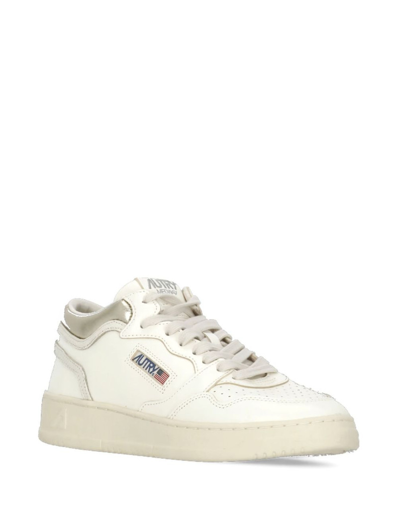 AUTRY perforated platform leather sneakers outlook