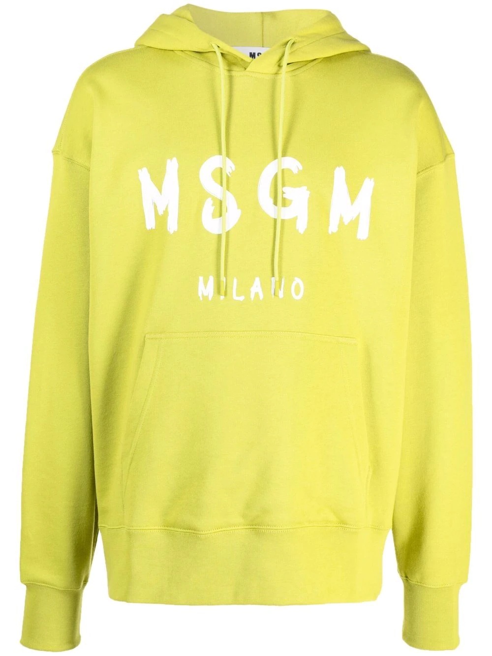 logo-print cotton hoodie - 1