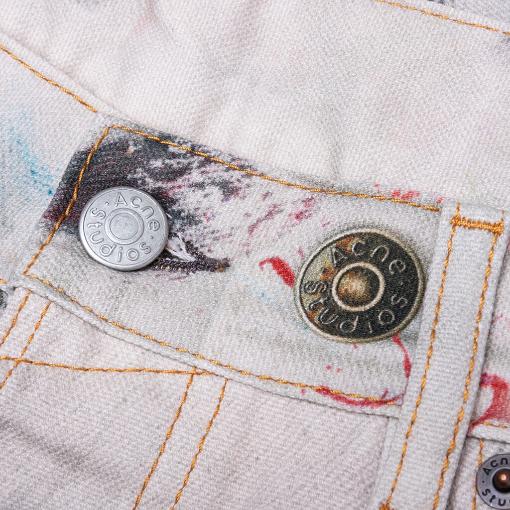 DENIM SHORTS - WHITE/MULTI - 4