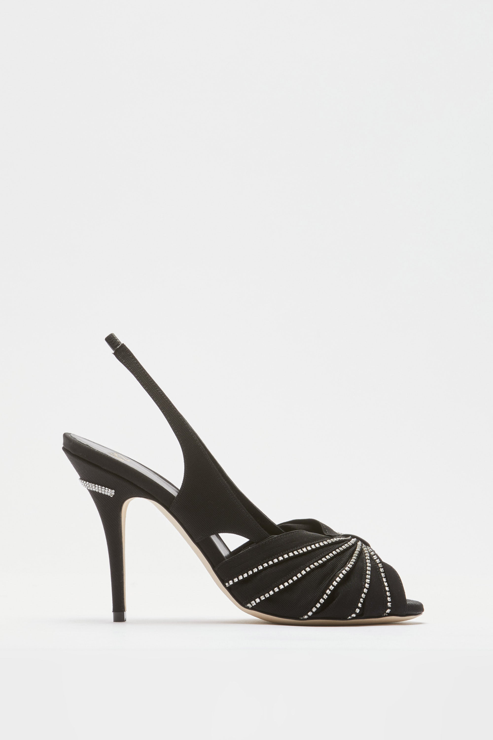 SATIN SANDALS WITH CRYSTALS - 3