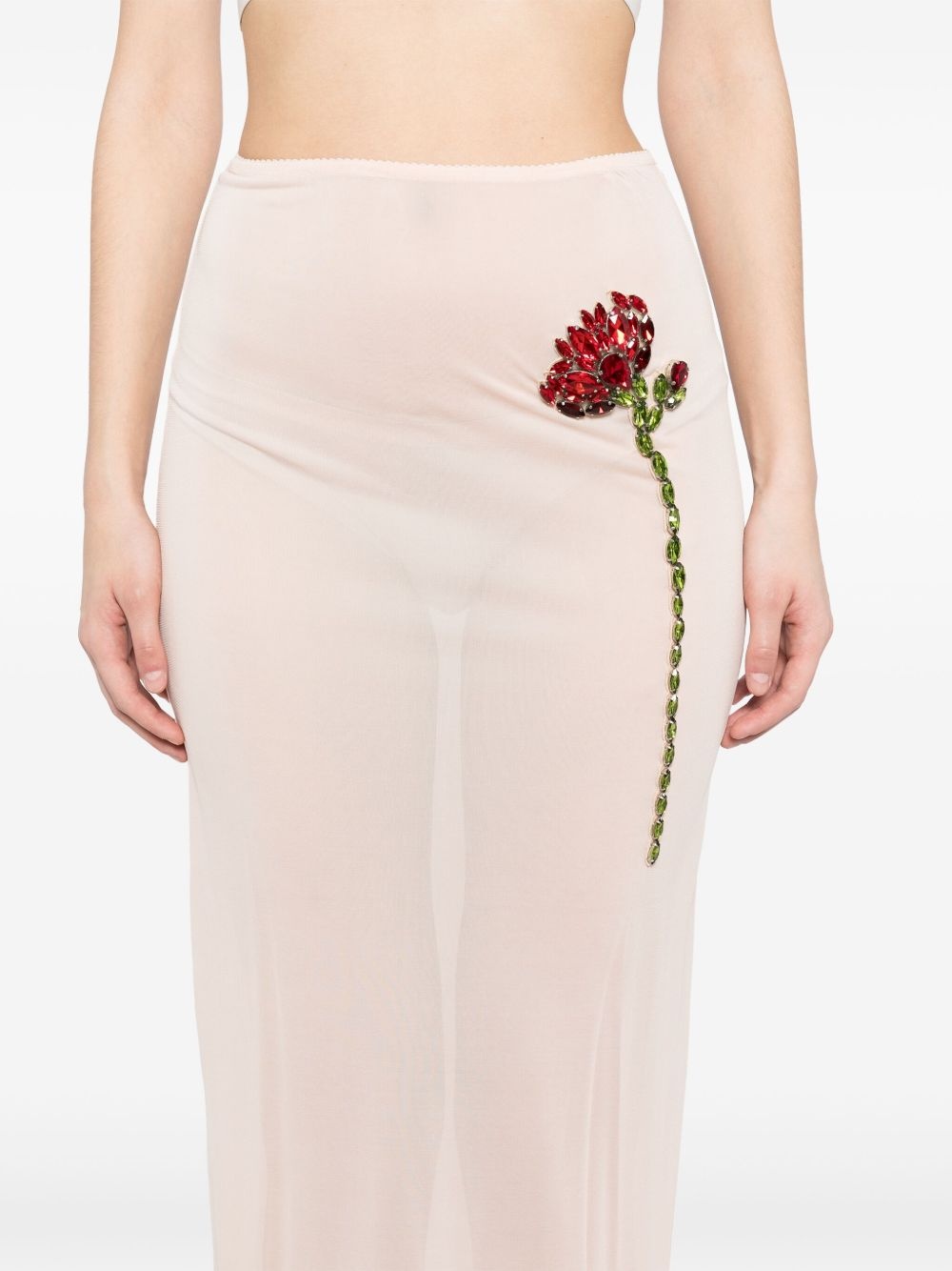 sheer straight skirt - 5