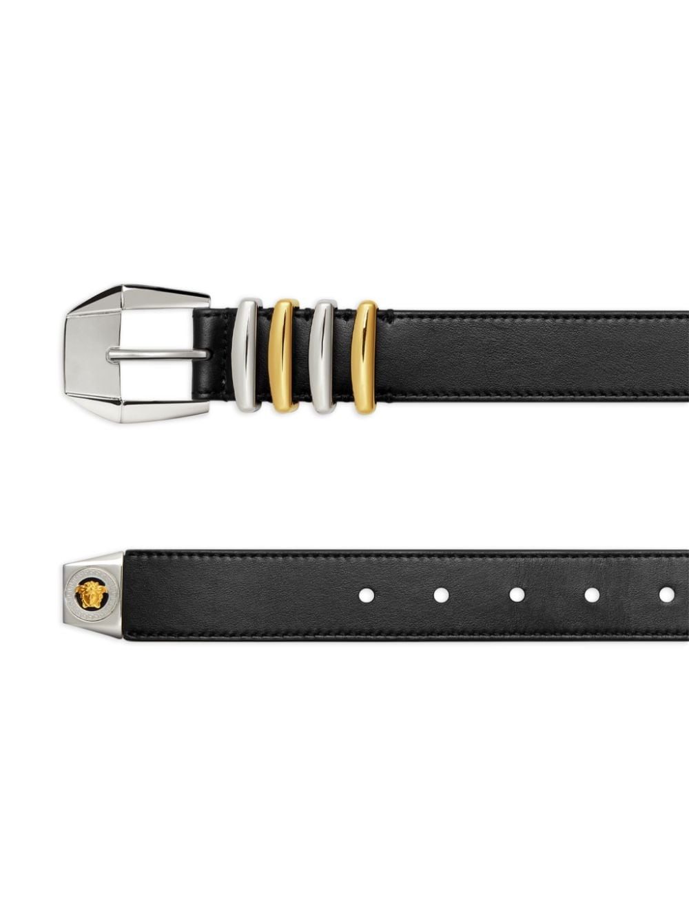 Medusa-motif leather belt - 2