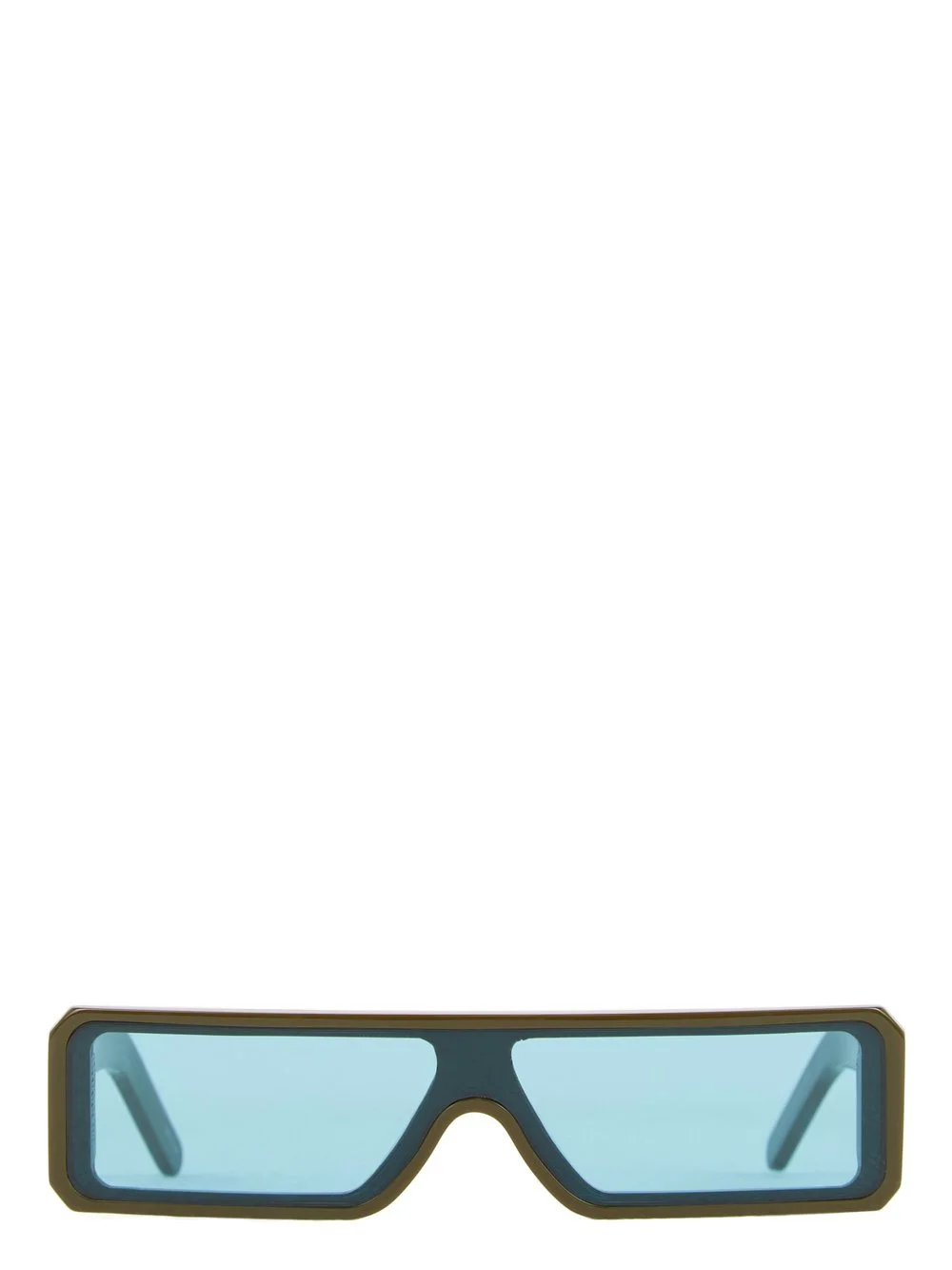 Rick Owens Gethshades Rectangular Shield Sunglasses in Olive Temple/Amazonite Lens at Nordstrom - 1