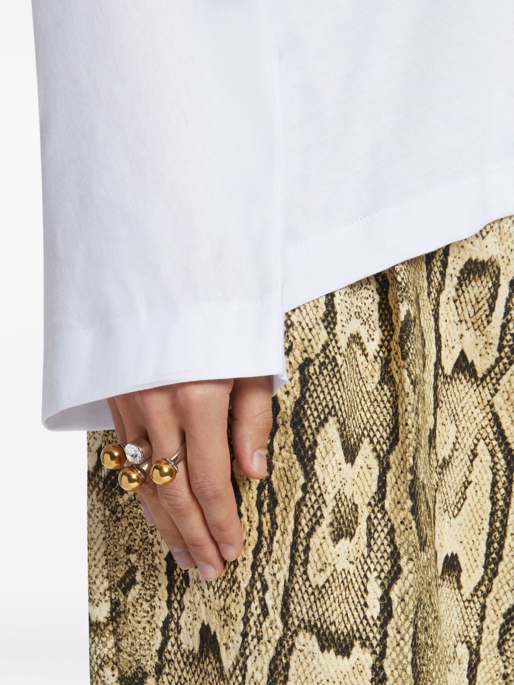 rhinestone-embellished open rings (set of two) - 2