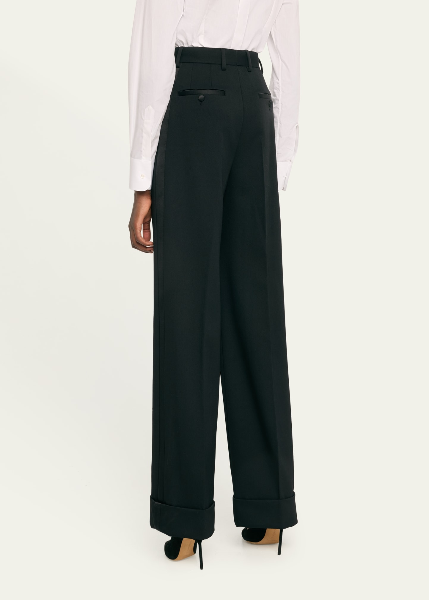 Gabardine Cuffed Pants - 3