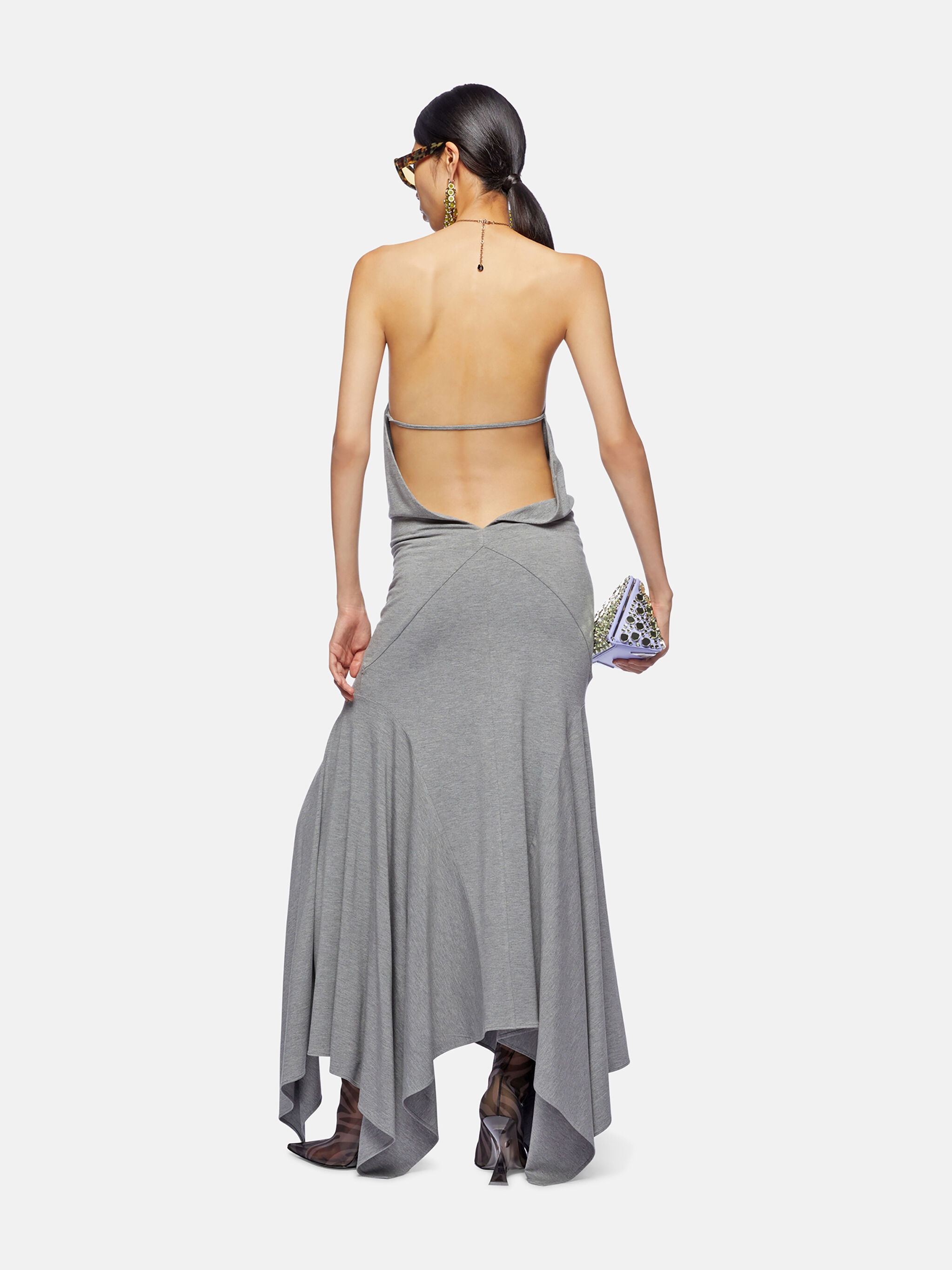 GREY LONG DRESS - 3