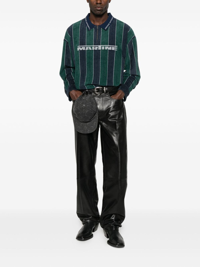 Martine Rose logo-patch polo top outlook