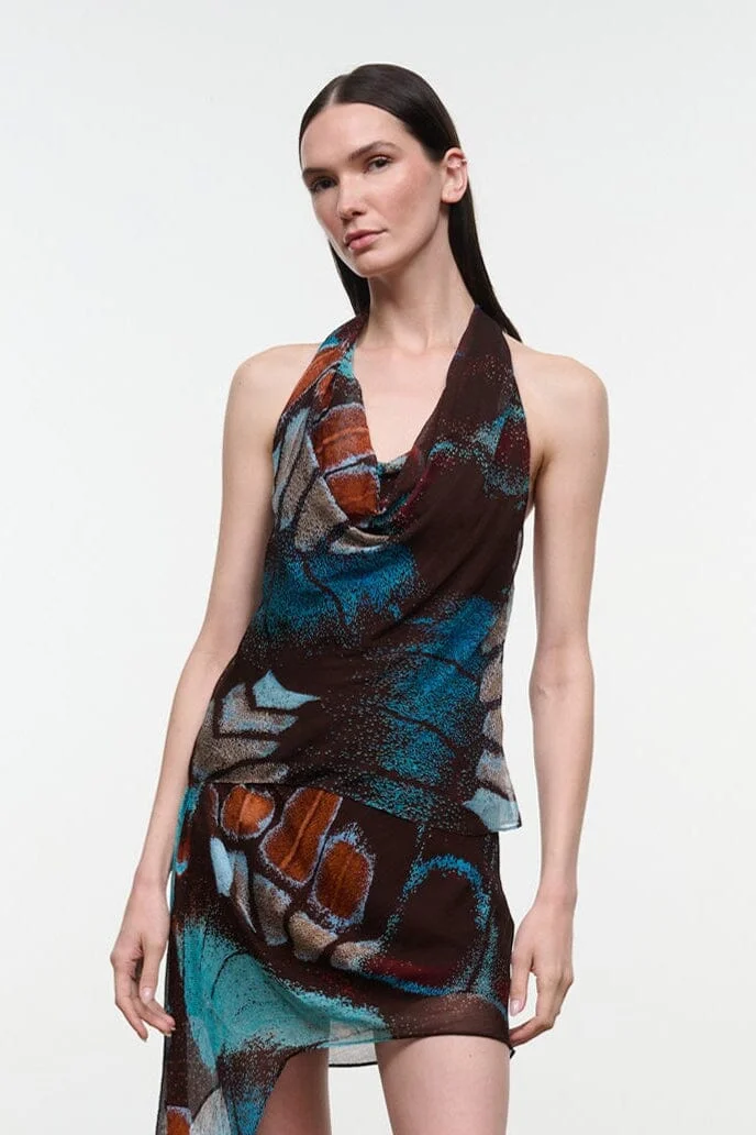 STAUD MINDY TOP BUTTERFLY SKY - 1