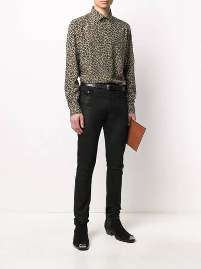 TOM FORD leopard-print silk shirt outlook