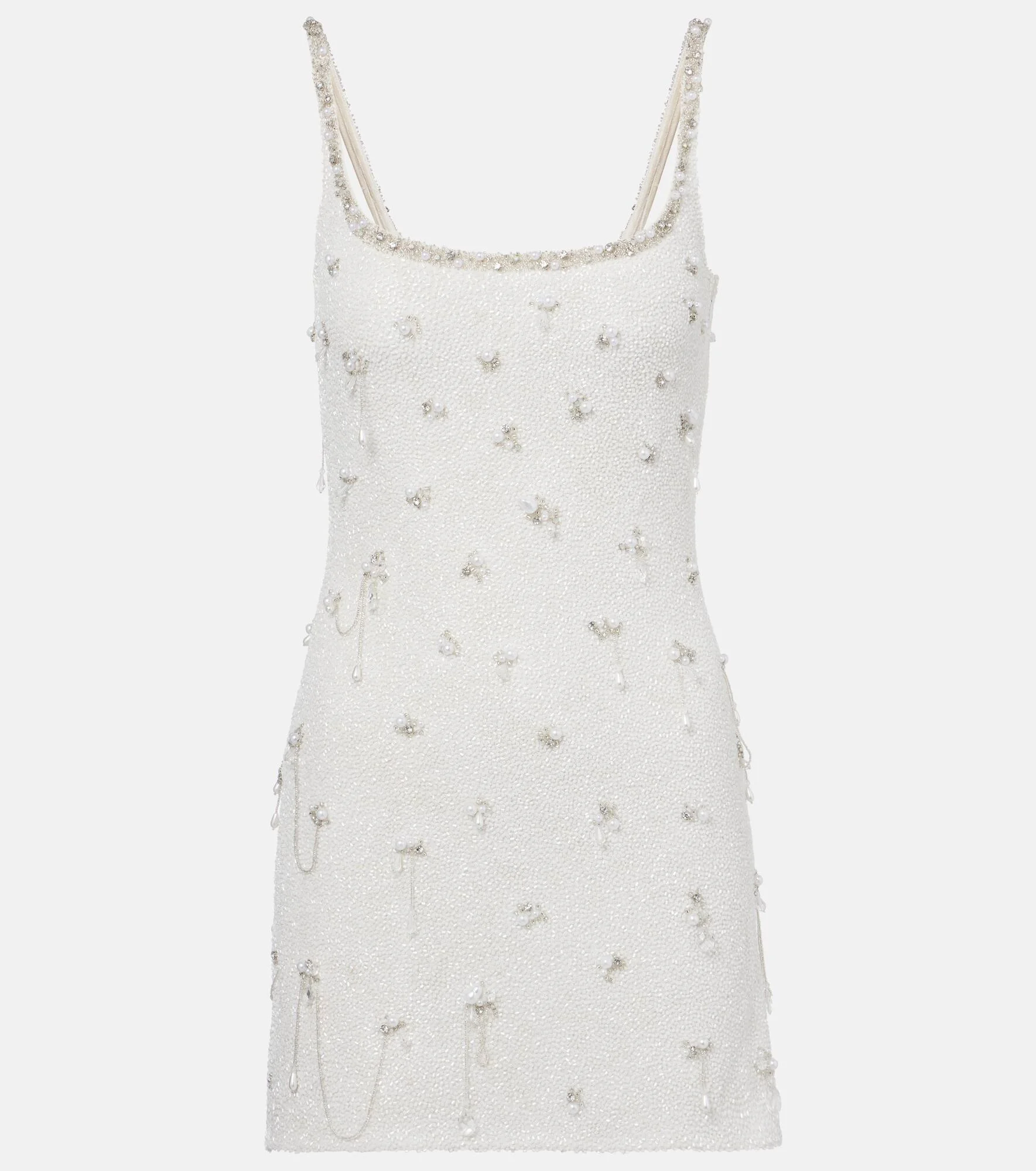 Droplet embellished beaded minidress - 1