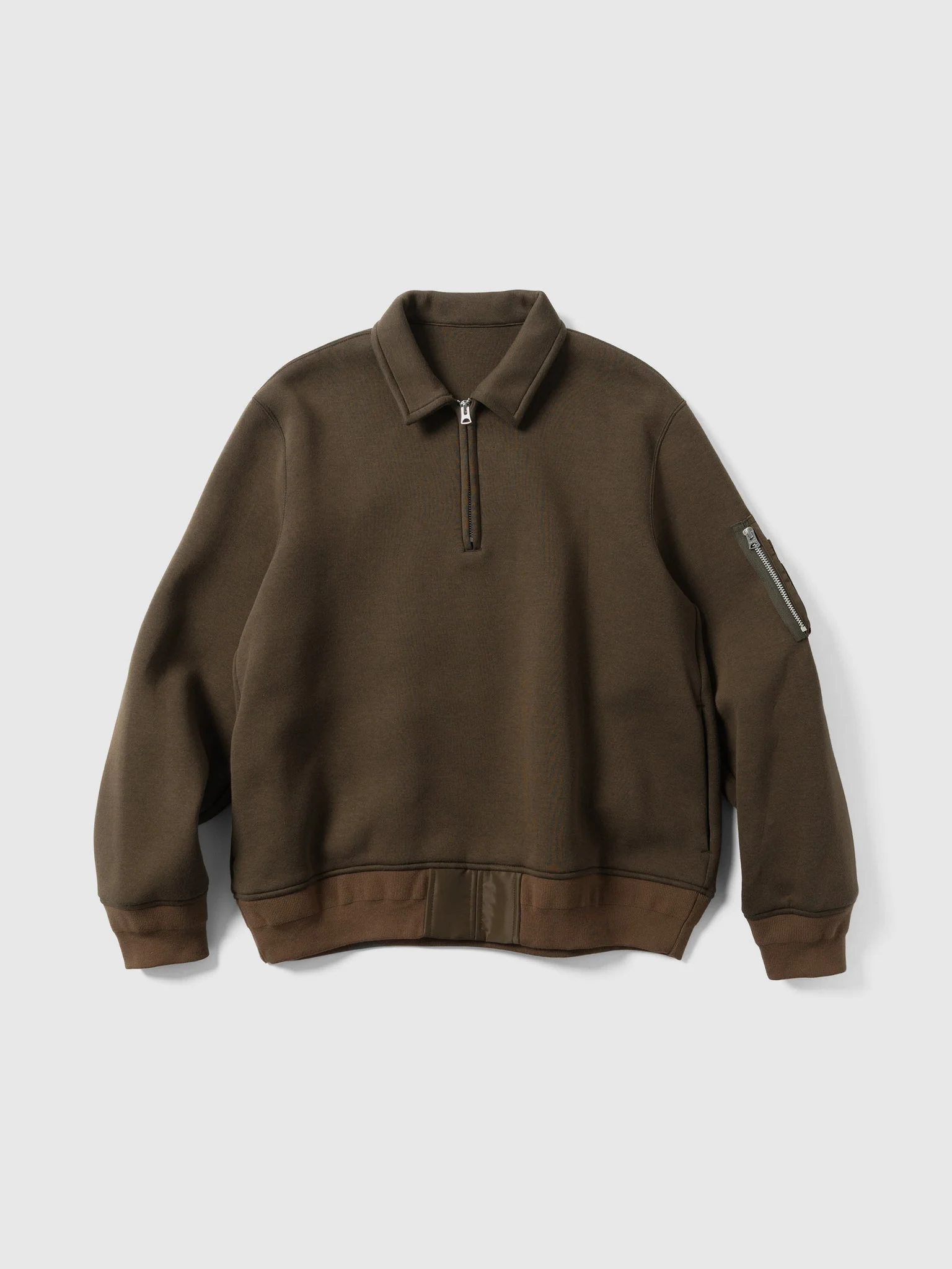 Sponge Sweat Polo Shirt Brown - 1