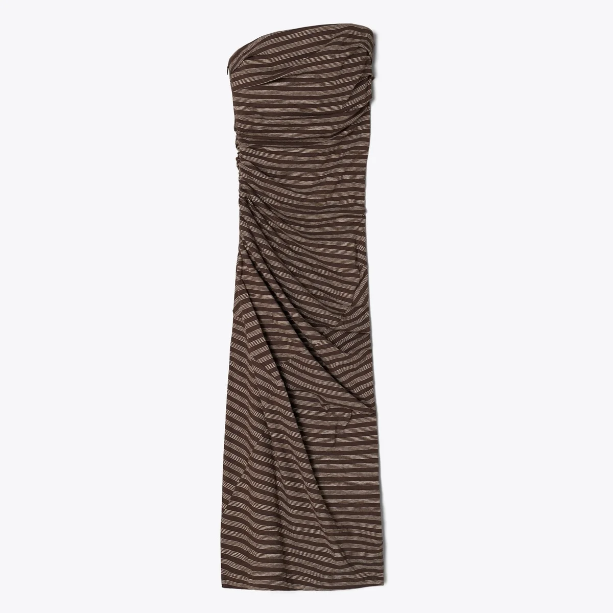 Striped Strapless Cotton Dress - 1