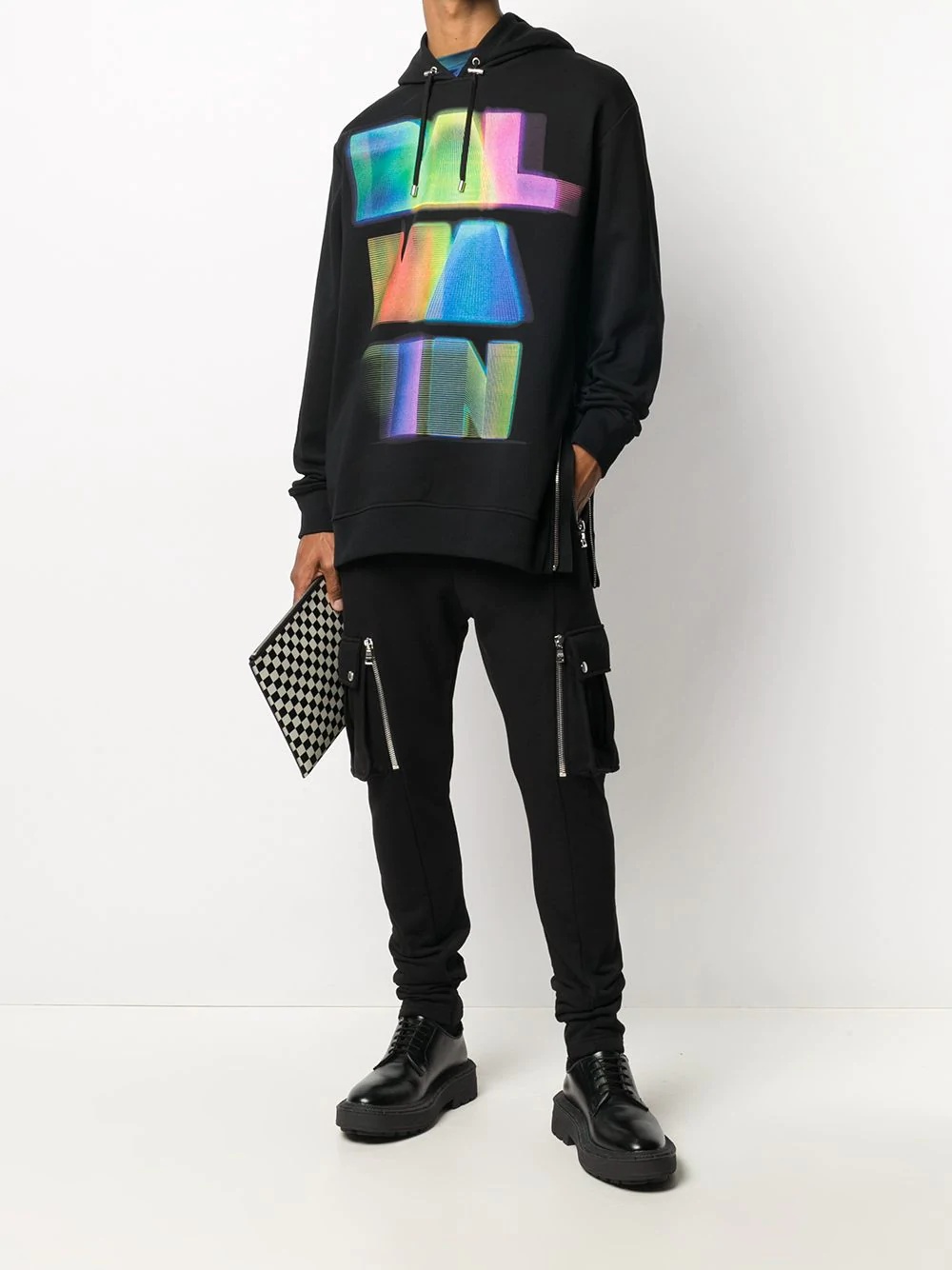 Disco logo print hoodie - 2