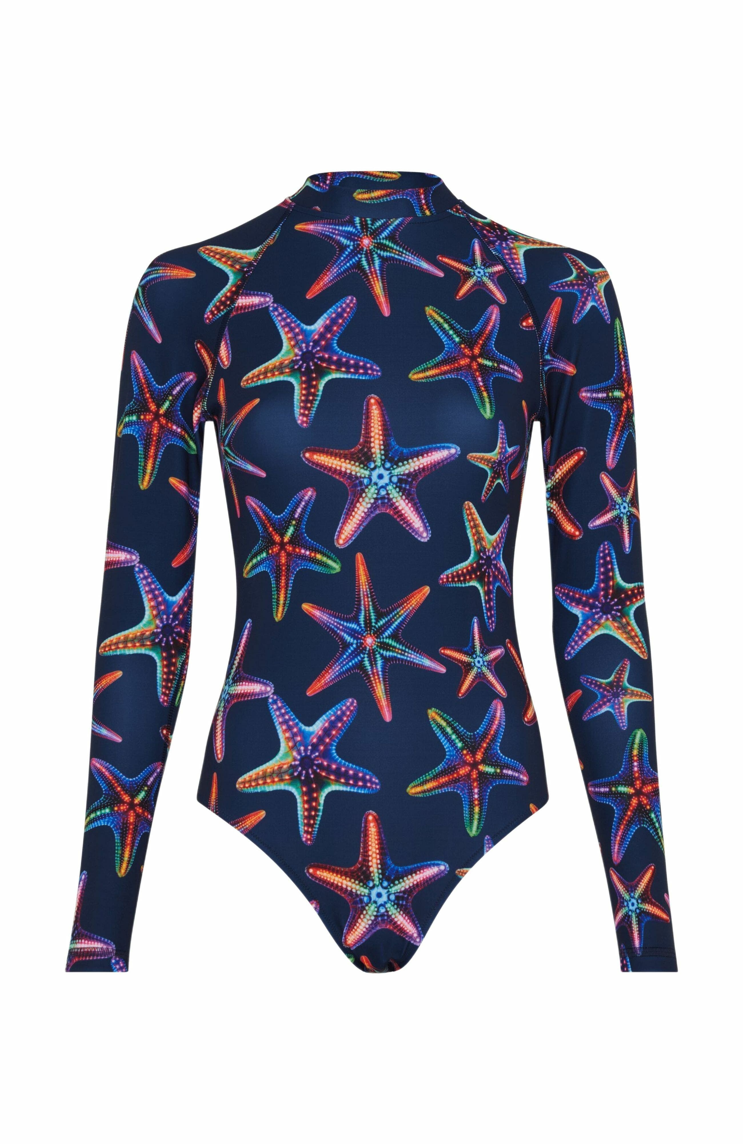 Vilebrequin Women's Disco Stars UV Protection One-Piece Rashguard in Bleu Marine at Nordstrom - 2