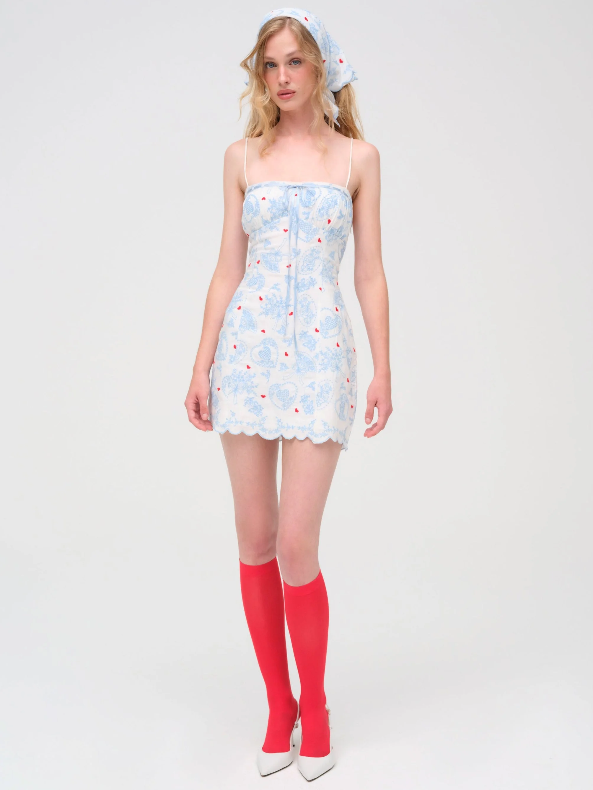 knee length dresses for ladies Claire Mini Dress in Cream