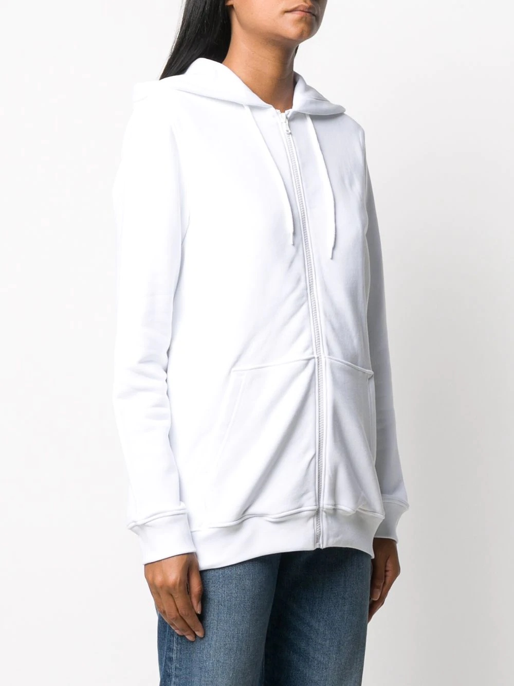 zip-up logo-print hoodie - 3