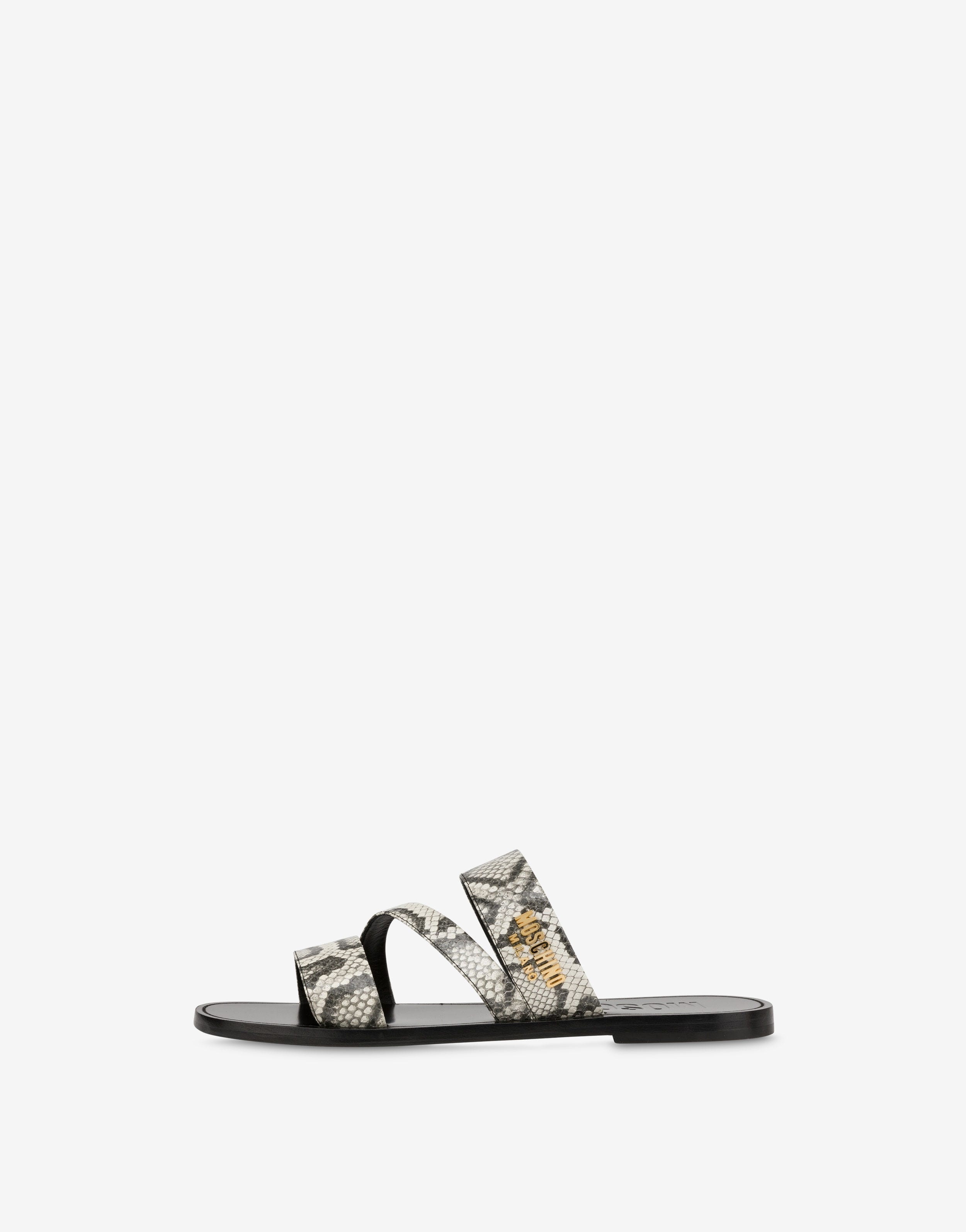 PYTHON-PRINT FLAT SANDALS - 2