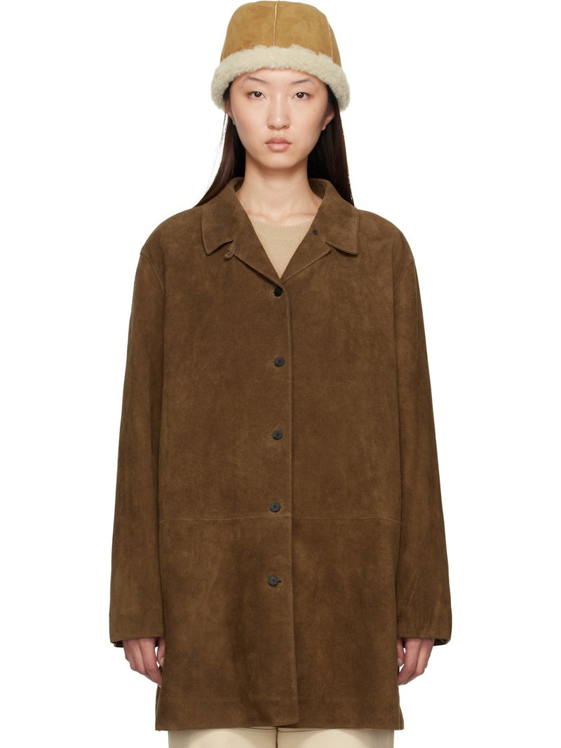 Tan Long Suede Jacket 1