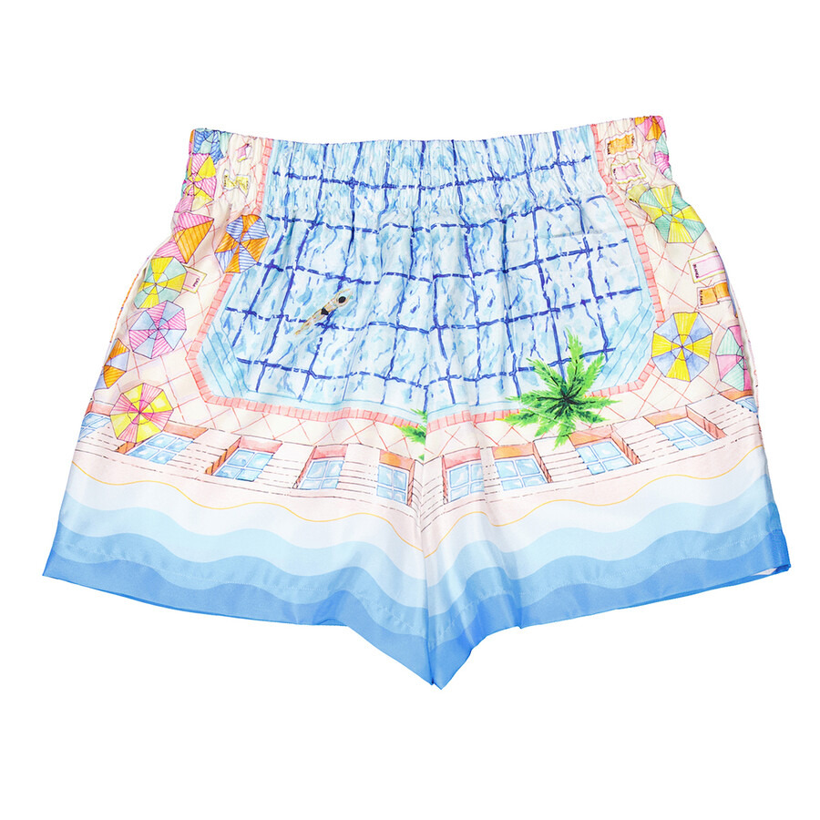 Casablanca Ladies Le Plongeon Silk Shorts - 6