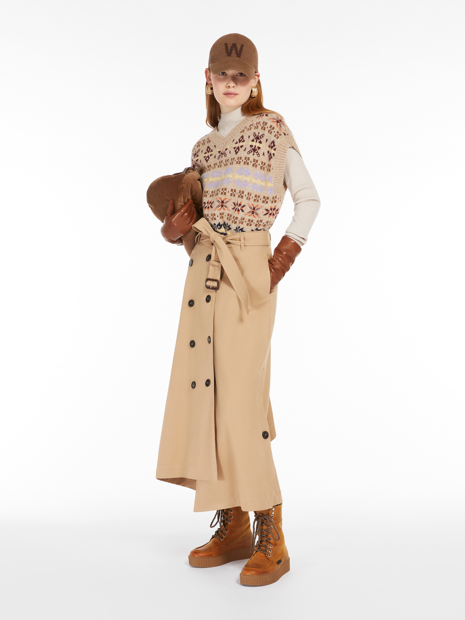 VALVOLA Jacquard alpaca and wool gilet - 2