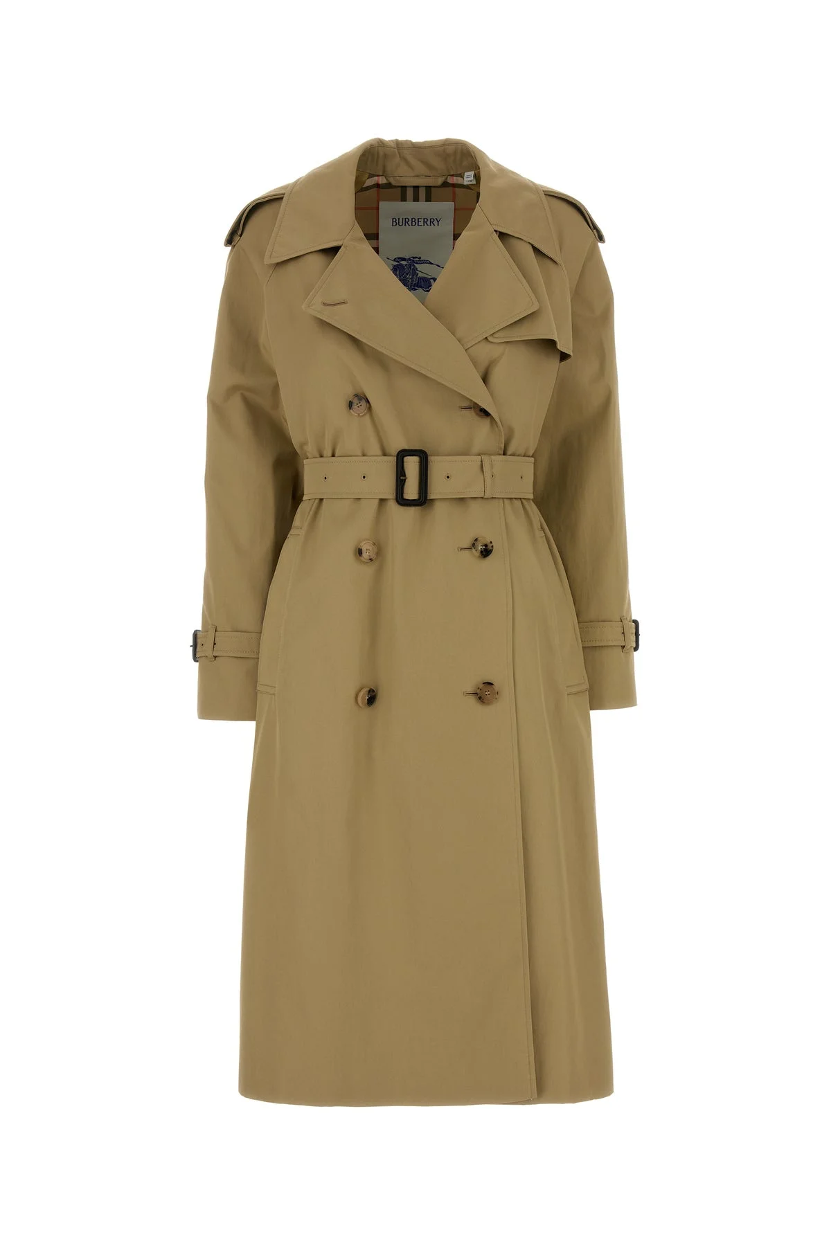 Beige gabardine Castleford trench coat - 1
