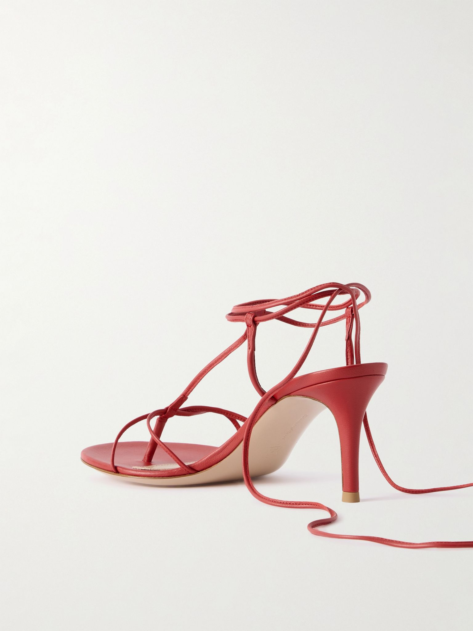70 leather sandals Red - 3