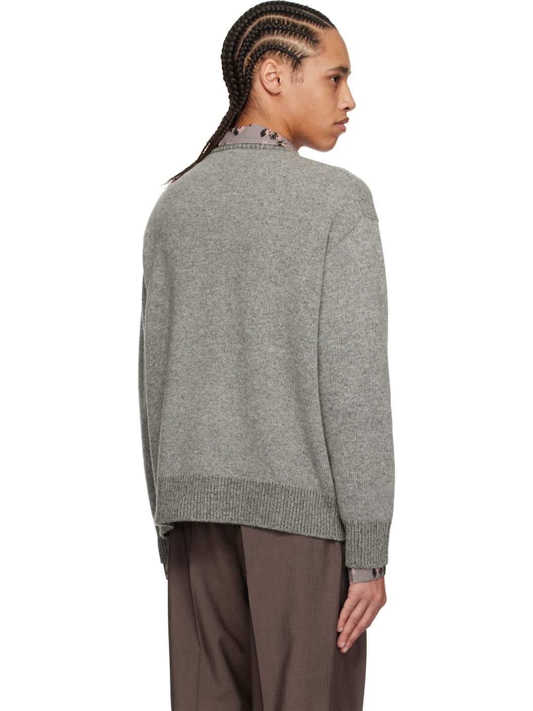 Gray Button Thru Cardigan - 3