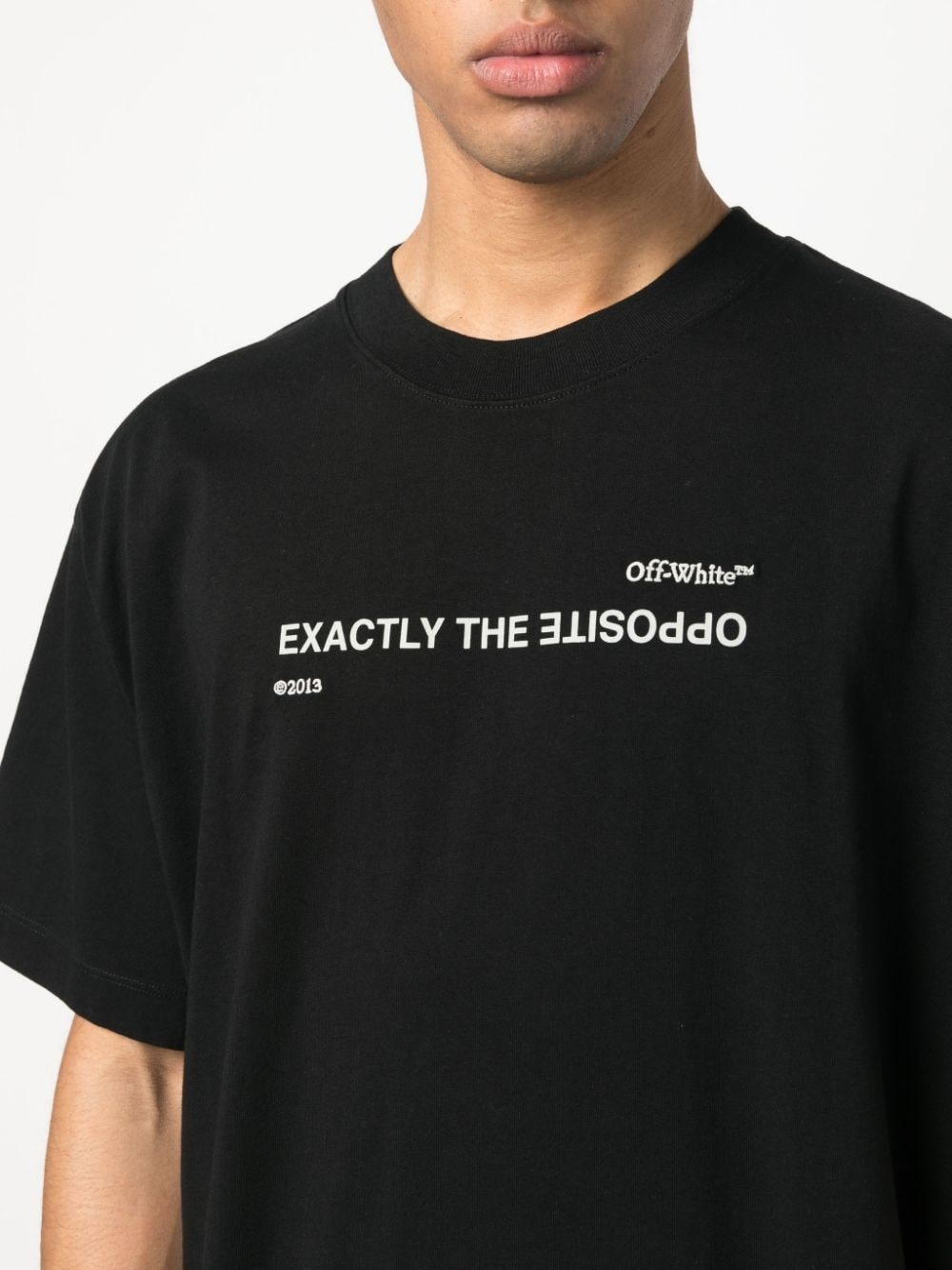 Off-White slogan-print short-sleeve T-shirt | REVERSIBLE