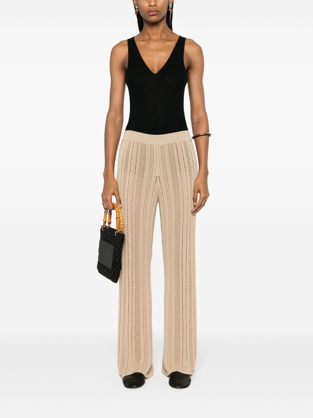 Kiraz flared knitted trousers - 2