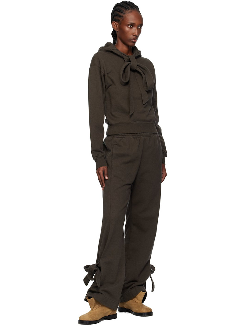 JW Anderson Brown Tied Bow Hoodie outlook