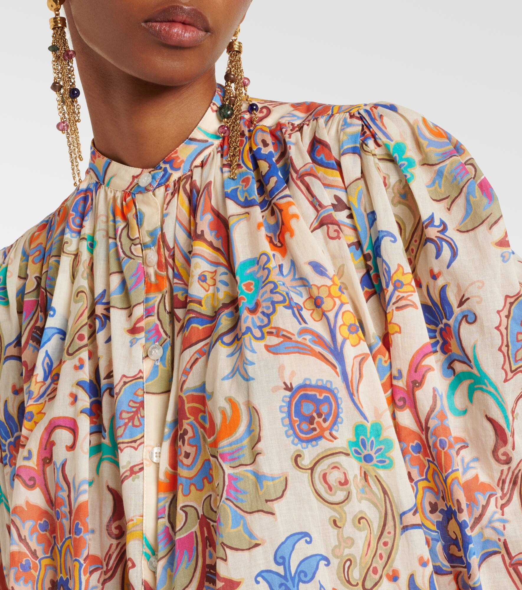 Paisley cotton blouse - 4