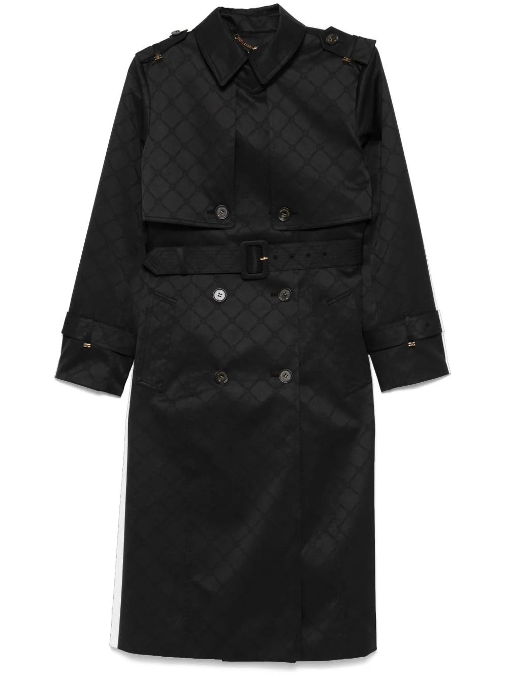 jacquard trench coat - 1
