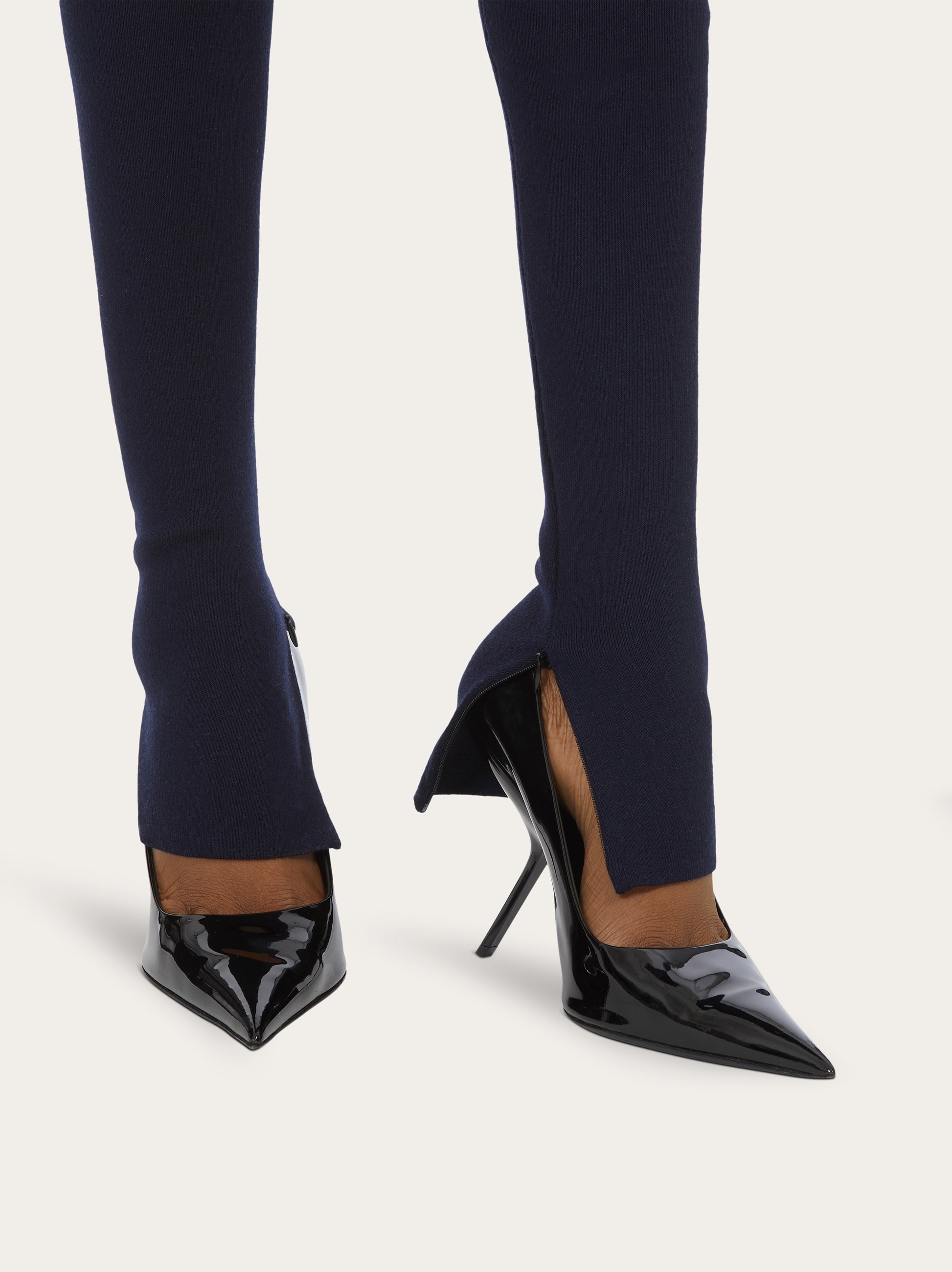 FERRAGAMO MIDNIGHT VIRGIN WOOL PANTS | palazzobellies