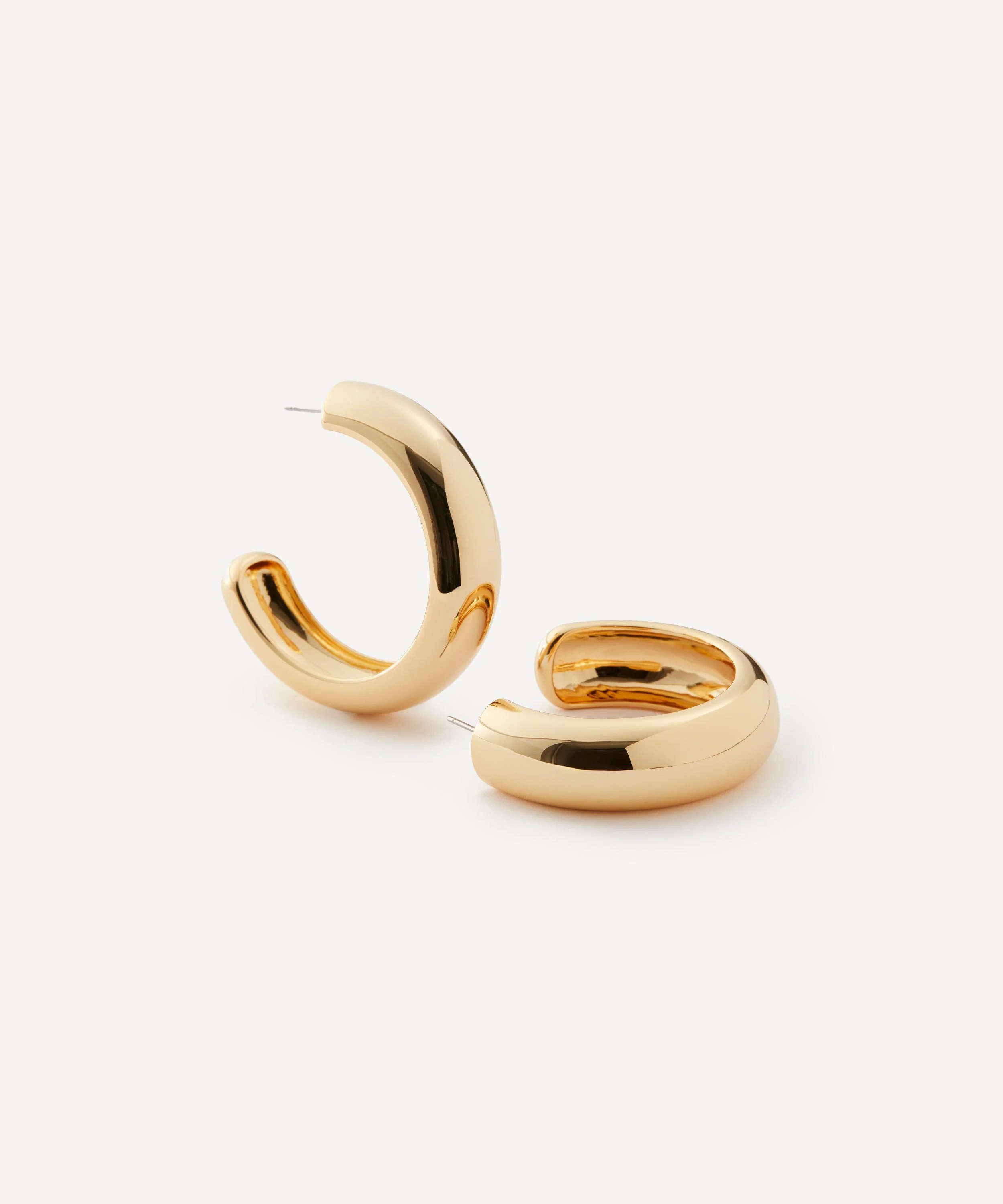 14ct Gold-Plated Large Gia Hoop Earrings - 1