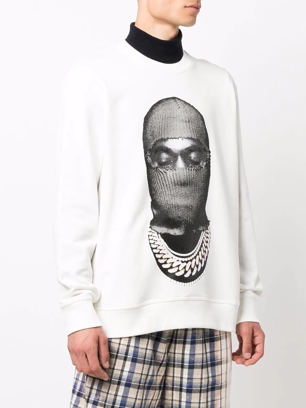 face-print cotton sweatshirt - 3