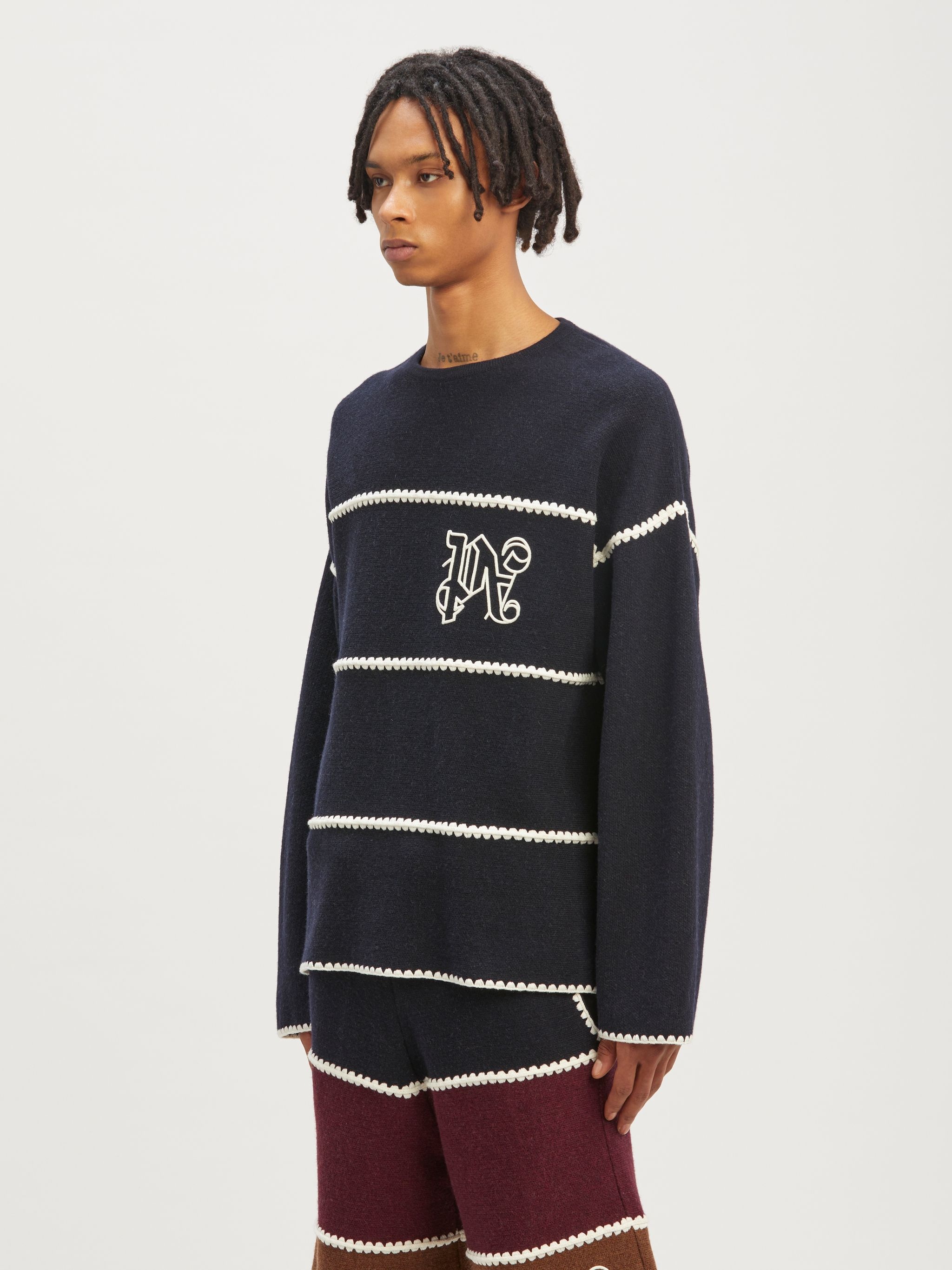 Monogram Striped Sweater - 4