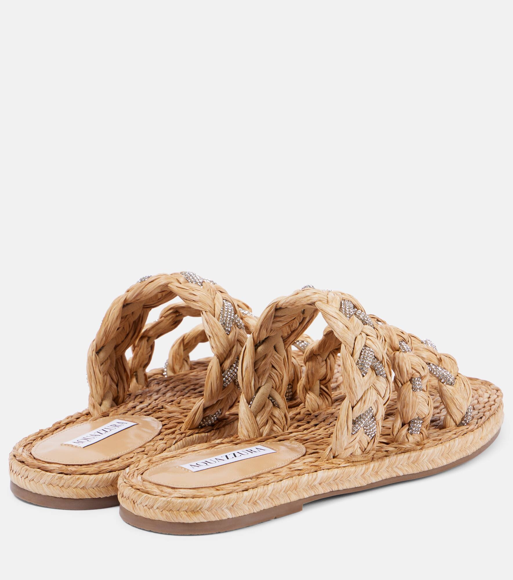 Costiera embellished raffia sandals - 3