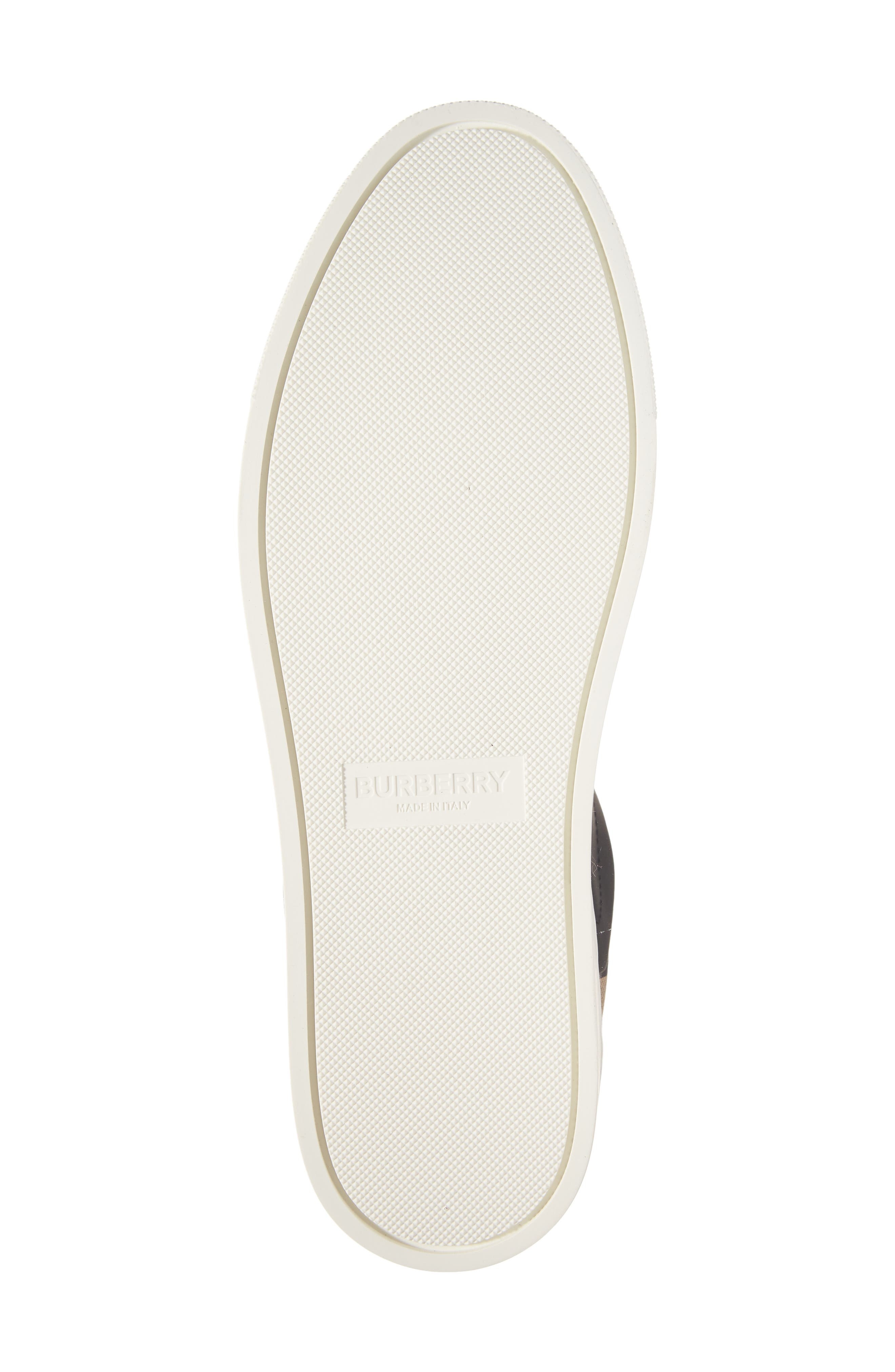 burberry Stevie Leather & Canvas Check Sneaker in Black/arbeige Ip Chk at Nordstrom - 6
